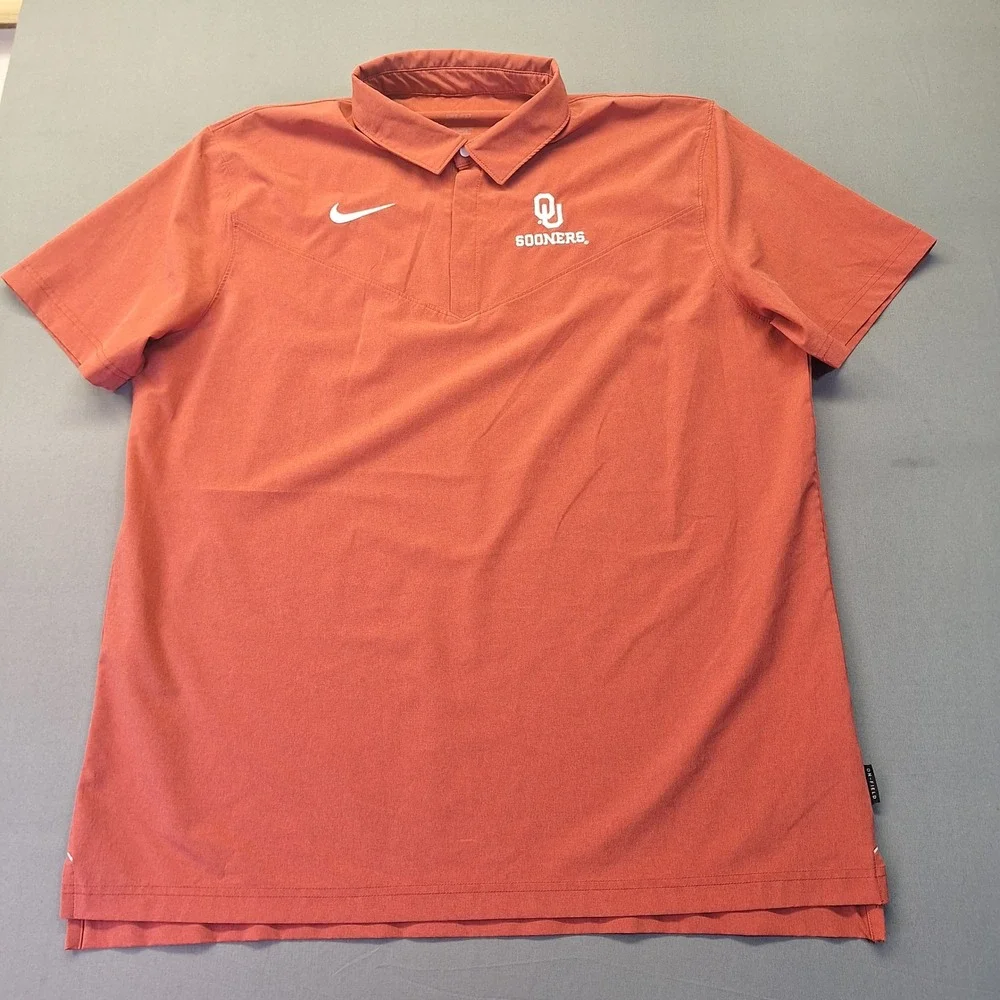 Nike Oklahoma Sooners Dri-FIT On-Field Polo Shirt Crimson Mens XL DN5630-613